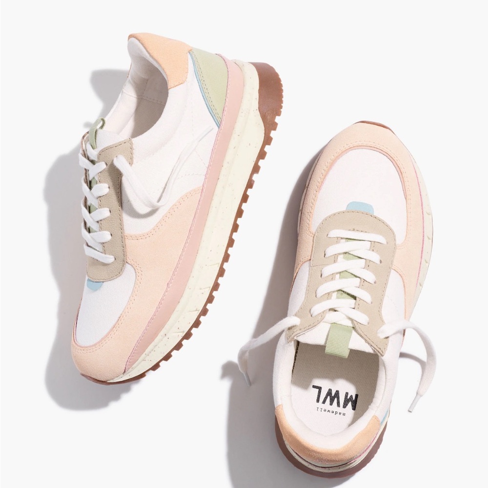 Madewell Kickoff Trainer Sneaker Leather Pastel Size 10‎ women/ 8.5 men unisex